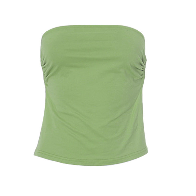 Damen Bandeau-Oberteil mit raffinierten Rüschendetails und elastischem Bund EB