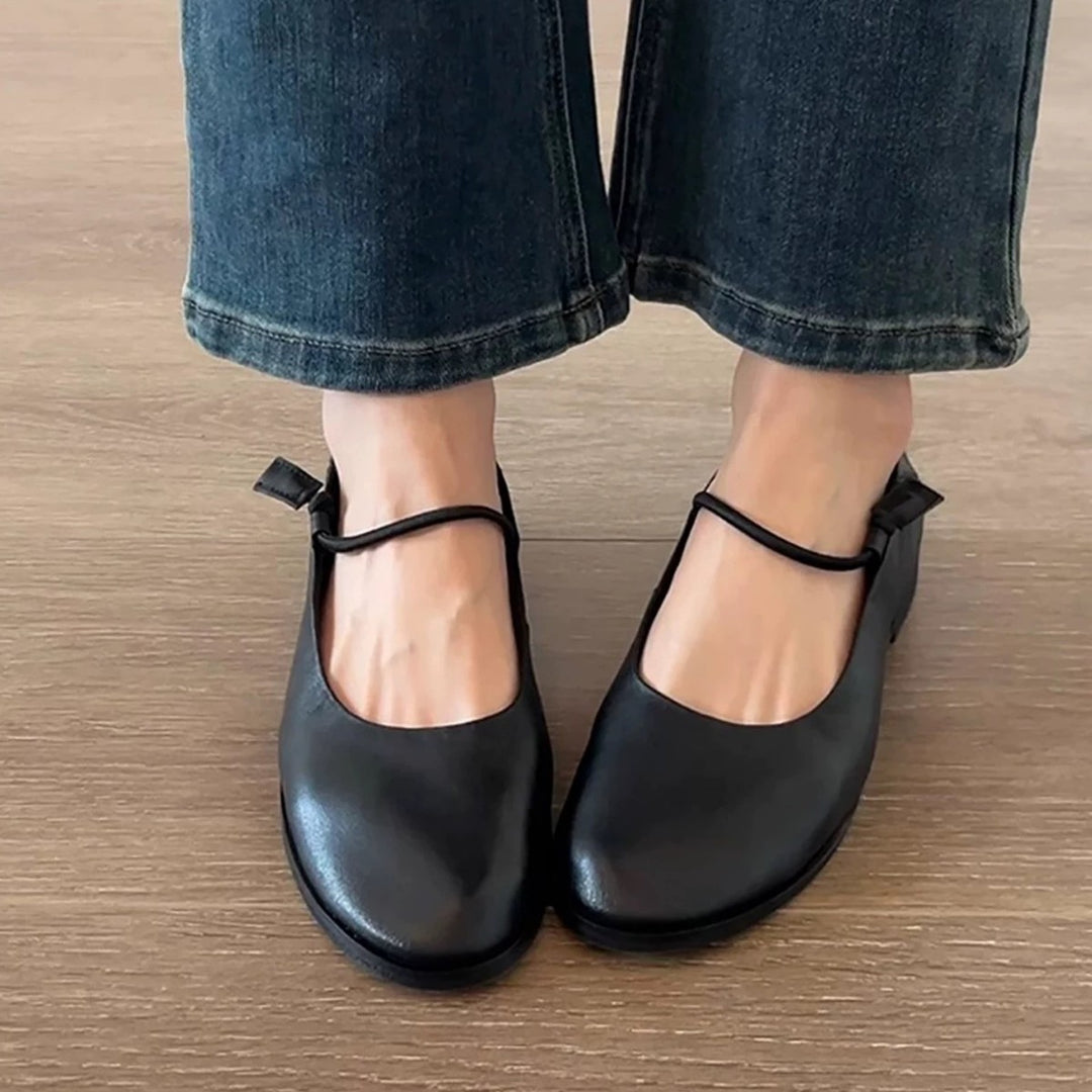 Damen elegante Ballerinas mit verstellbarem Riemen EB