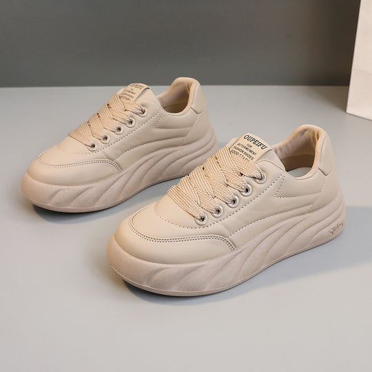 Damen modische Plateausneakers mit ergonomischer Dämpfung und atmungsaktiver Oberflächenstruktur EB