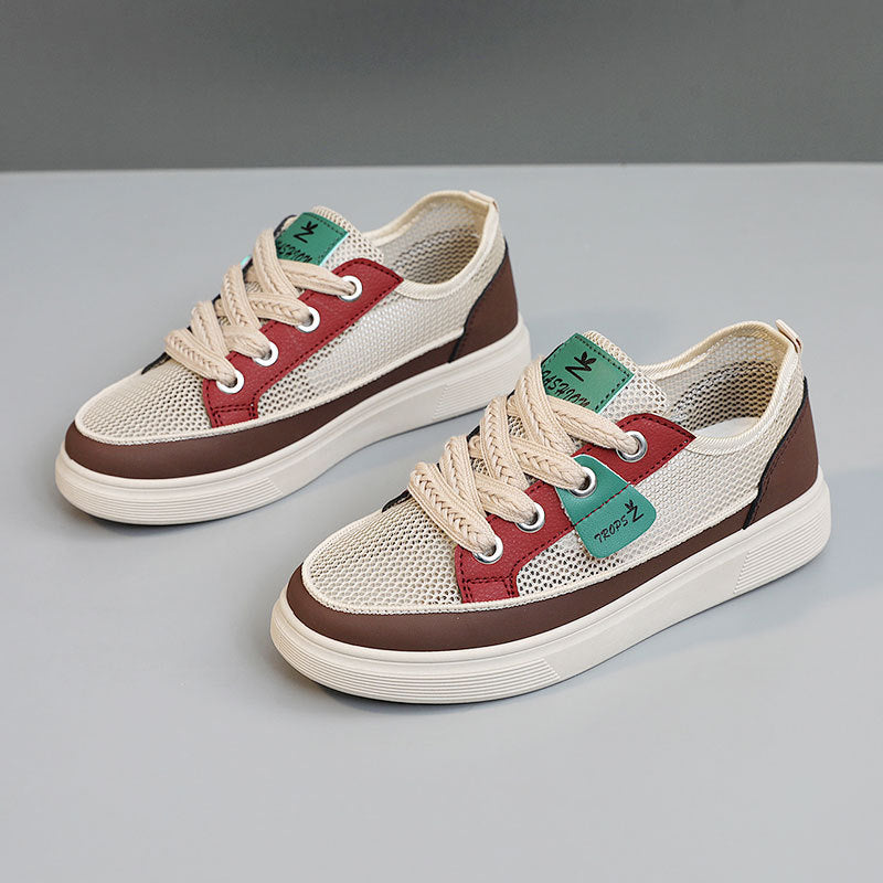 Damen Atmungsaktive Freizeitsneaker mit elastischer Schnürung und rutschfester Sohle EB