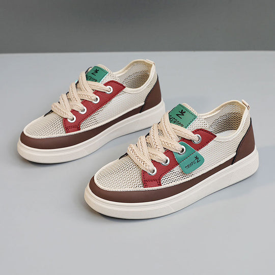 Damen Atmungsaktive Freizeitsneaker mit elastischer Schnürung und rutschfester Sohle EB