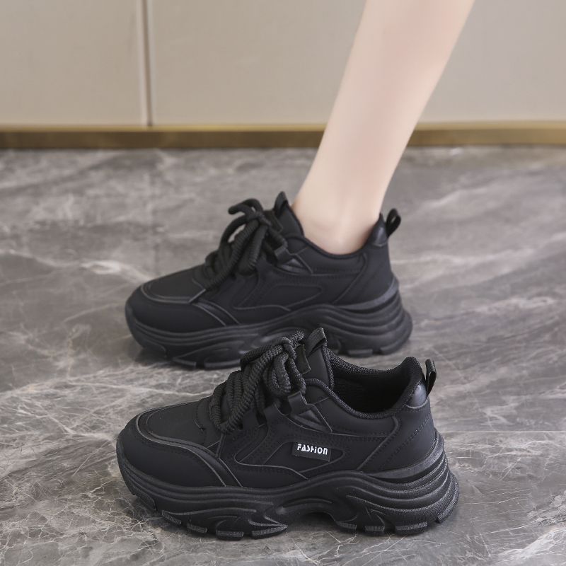Damen modische Plattform Sneakers mit atmungsaktiver Sohle und rutschfester Laufsohle EB