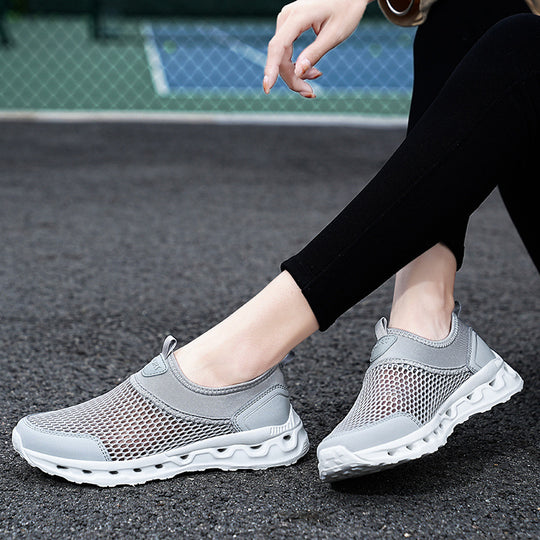 Damen Atmungsaktive Freizeitschuhe mit elastischem Slip-On Design EB