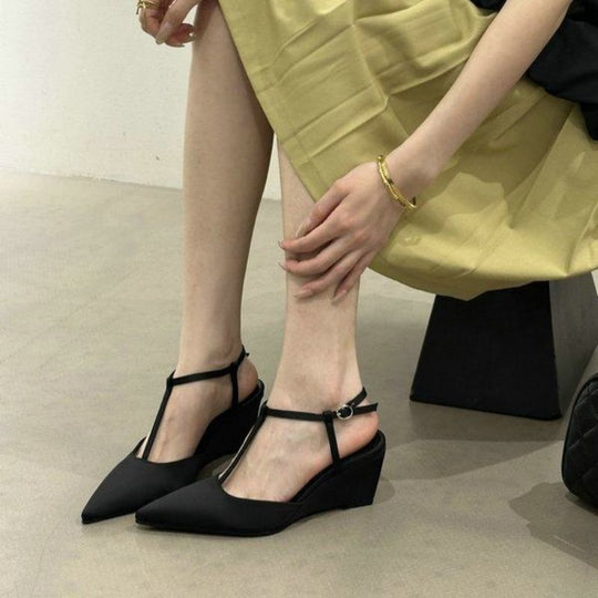 Damen Wedge-Pumps mit elegantem Slingback-Riemen EB
