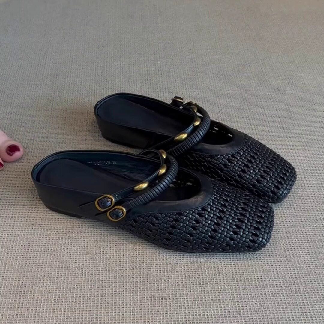Damen elegante Sling-Pantoletten mit dekorativen Riemen und komfortablem Fußbett EB