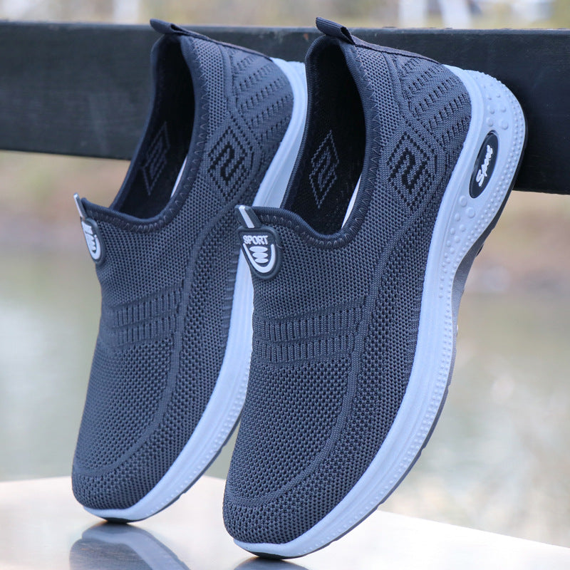 Damen Slip-On Sneakers mit atmungsaktiver Struktur und bequemem Fußbett EB