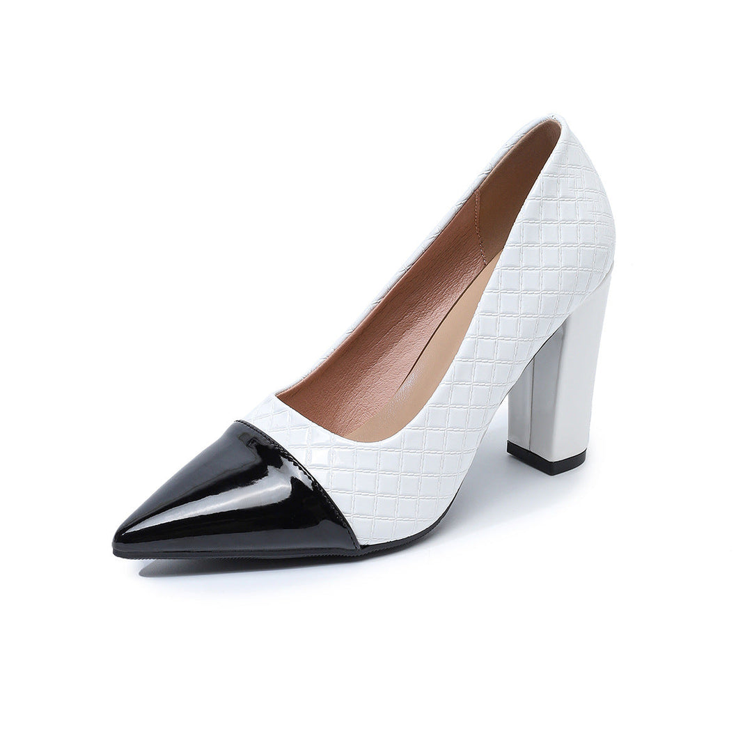 Damen elegante High Heels mit stilvollen zweifarbigen Akzenten EB