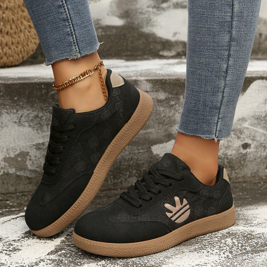 Damen Sneaker mit modischem Print und rutschfester Sohle EB
