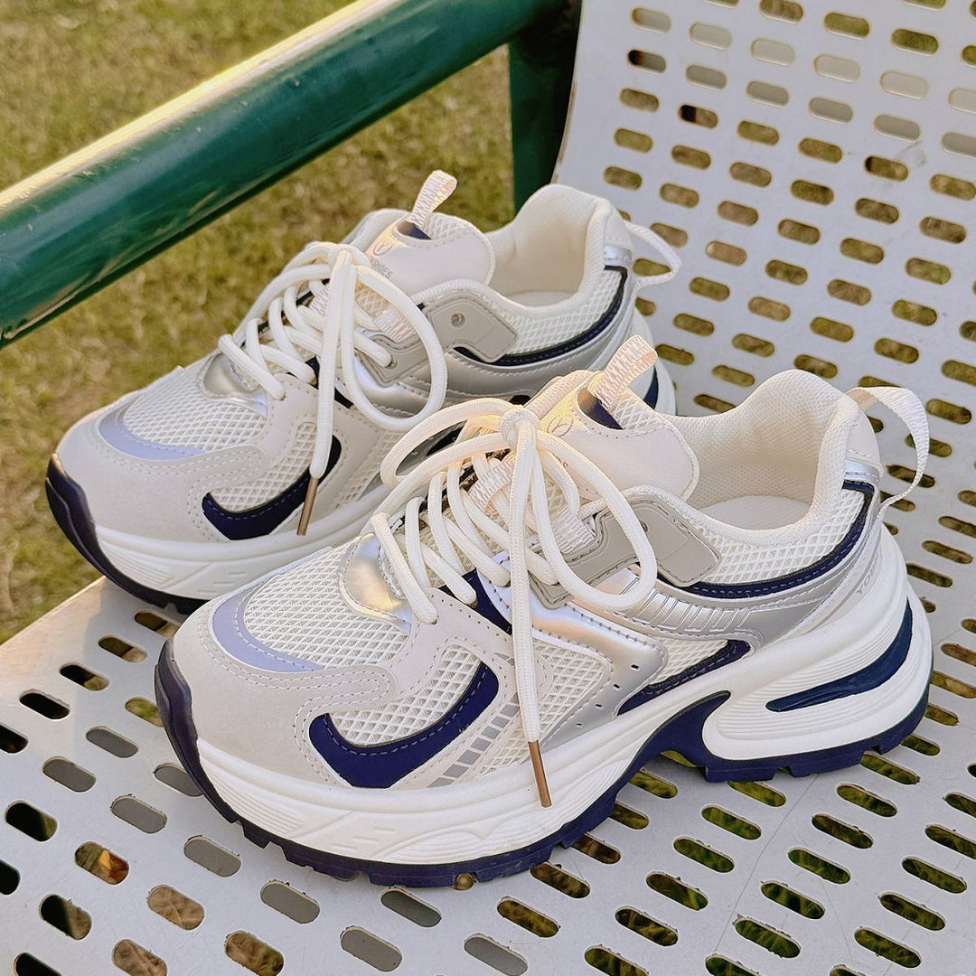 Damen Sportliche Sneakers mit atmungsaktiver Mesh-Oberfläche und modischer Silhouette EB
