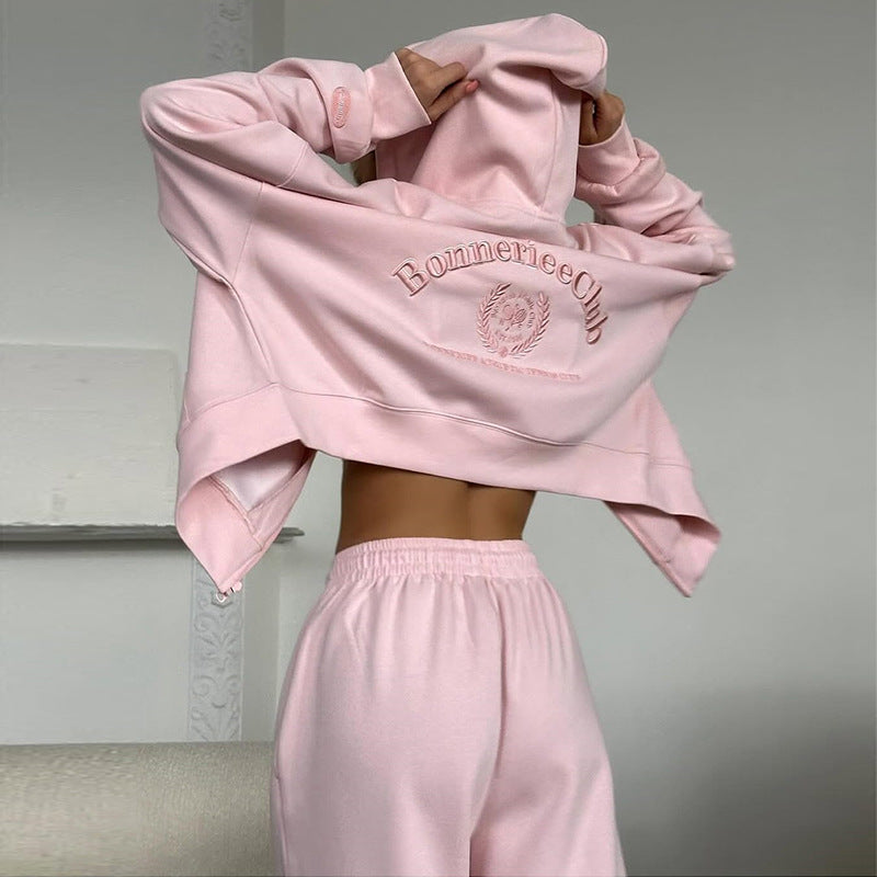 Damen Oversized Sweatshirt und Weite Hose Set EB