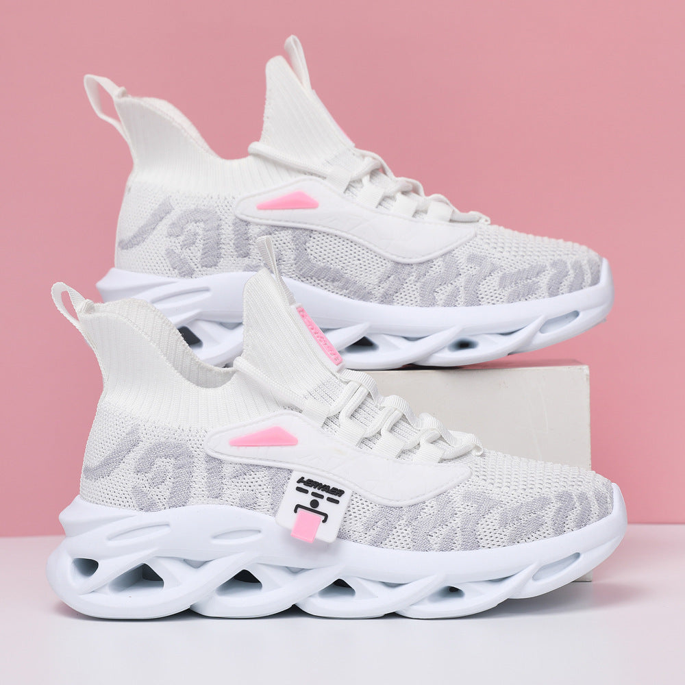 Damen Sportliche Strick-Sneaker mit rutschfester Laufsohle EB