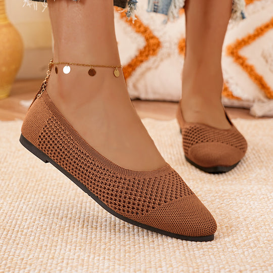 Damen luftige Ballerinas aus atmungsaktivem Netzmaterial EB