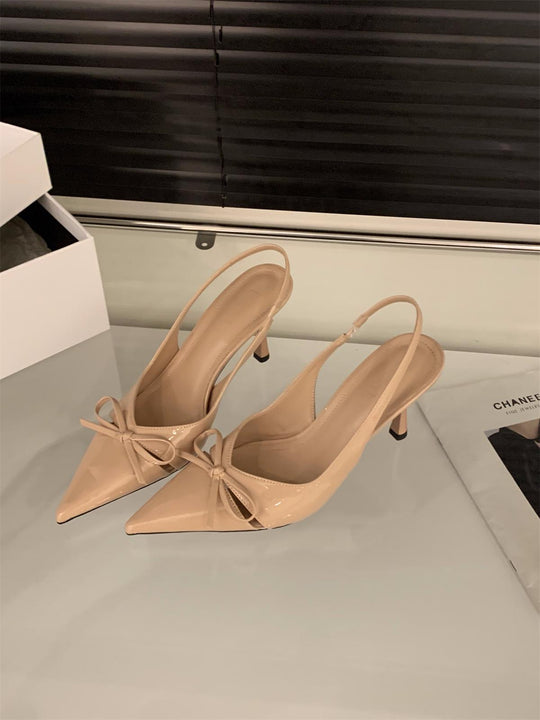 Damen elegante Slingback-Pumps mit Schleifenakzent EB