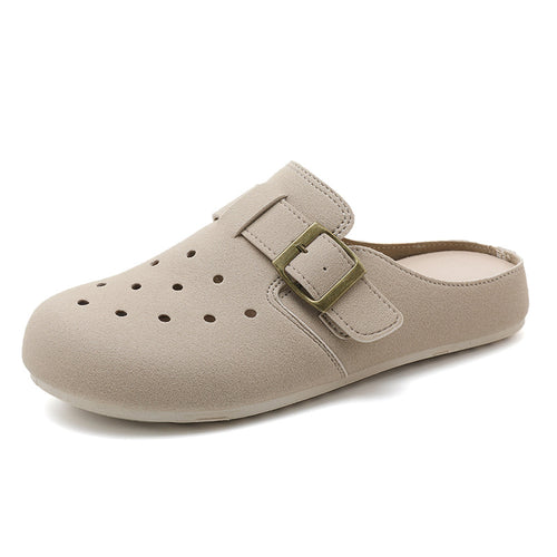 Damen bequeme Clogs mit modischem Riemen und atmungsaktivem Obermaterial EB