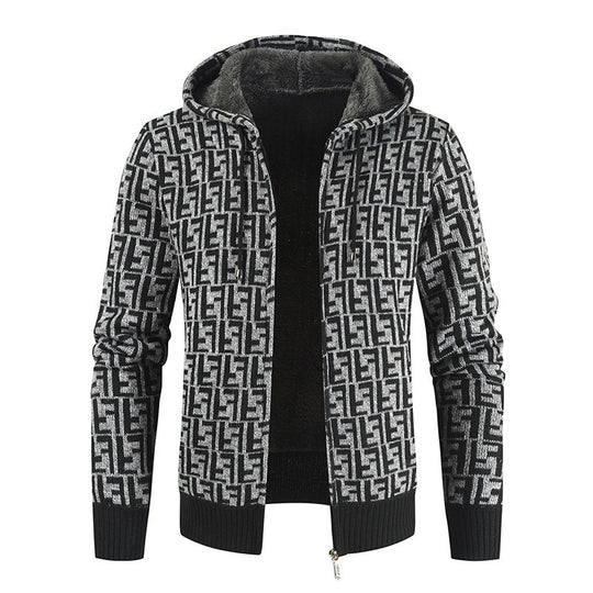 Herren Warm gefütterte Kapuzenjacke EB