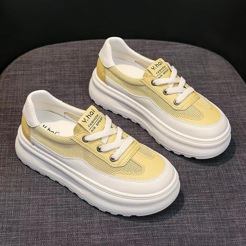 Damen sportive Chunky Sneakers mit atmungsaktivem Obermaterial und gepolsterter Sohle EB