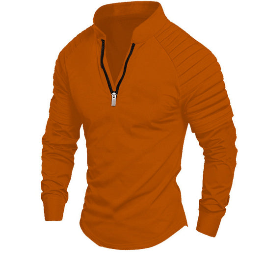 Herren Sportliches Langarmshirt mit halblangem Reißverschluss EB