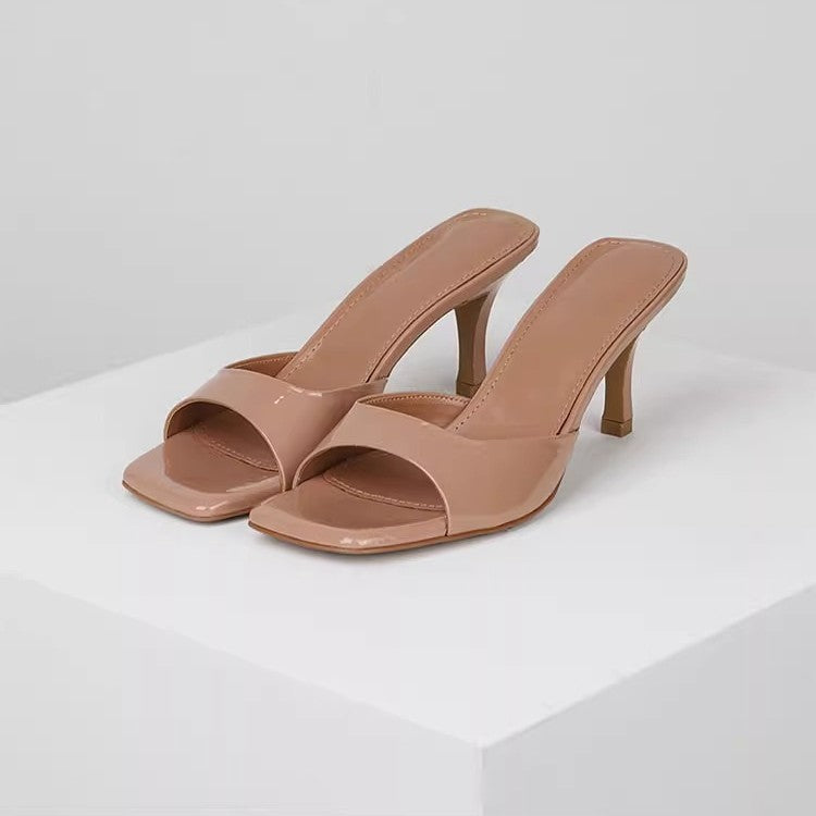 Damen elegante High Heel Sandalen mit blockierendem Design EB