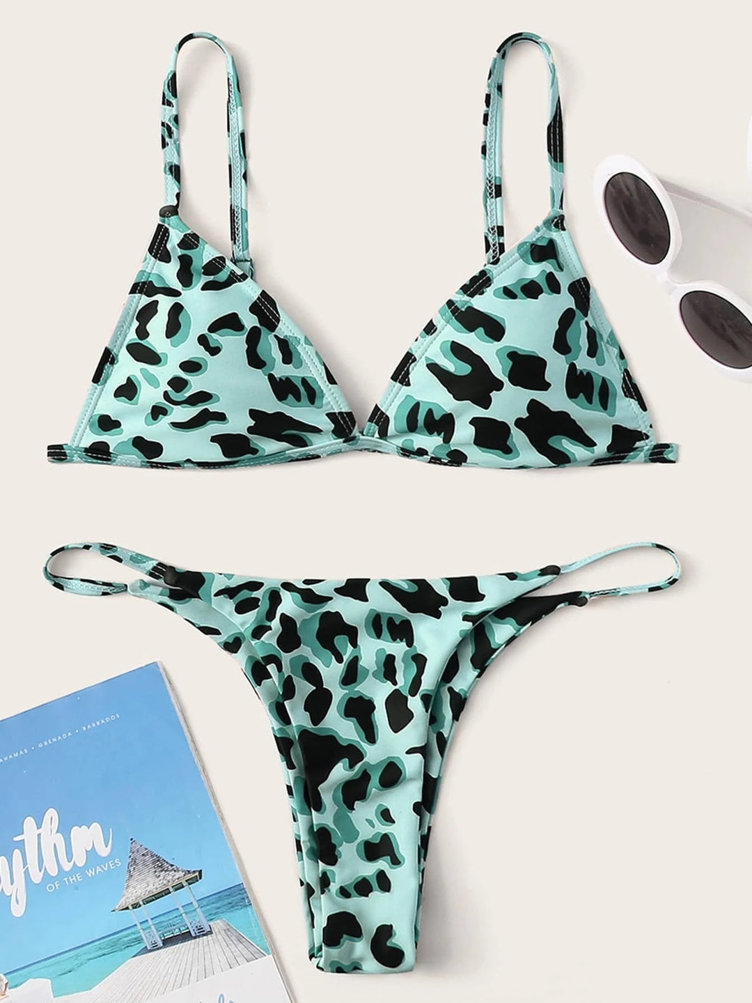 Damen Triangel-Bikini mit aufregendem Leoparden-Design EB
