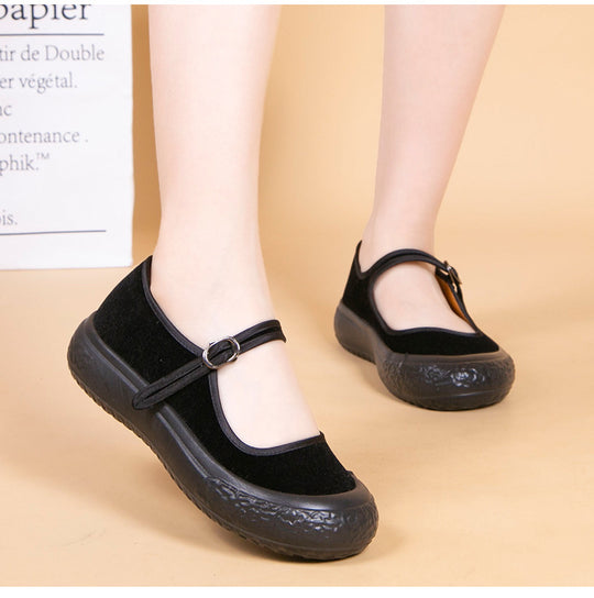 Damen Bequeme Riemchen-Schuhe mit rutschfester Sohle EB