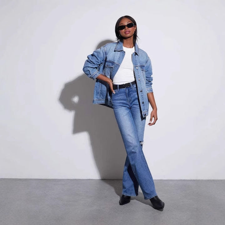 Damen Oversize Jeansjacke EB
