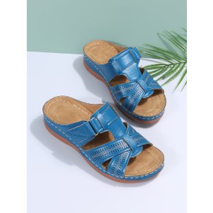 Damen Komfortable Clogs mit dekorativen Riemen EB