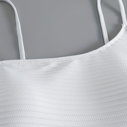 Damen Einteiliger Badeanzug mit raffiniertem Streifenmuster EB