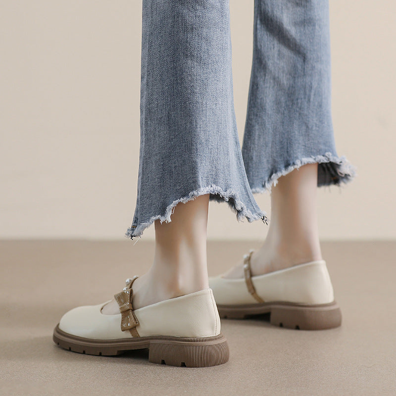 Damen Ballerina-Schuhe mit eleganter Schleifenapplikation und bequemem Fußbett EB