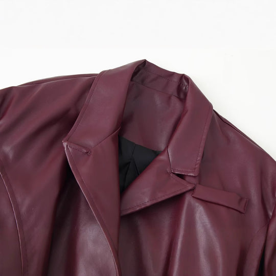 Damen Elegante Kunstlederjacke EB