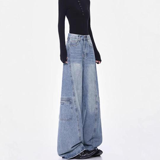 Damen Weite Baggy-Jeans im lässigen Oversized-Schnitt mit praktischen Taschen EB