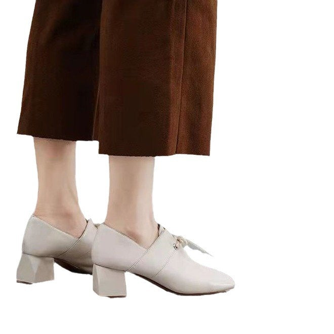 Damen elegante Schnürschuhe mit eckiger Zehenpartie und modischem Absatz EB