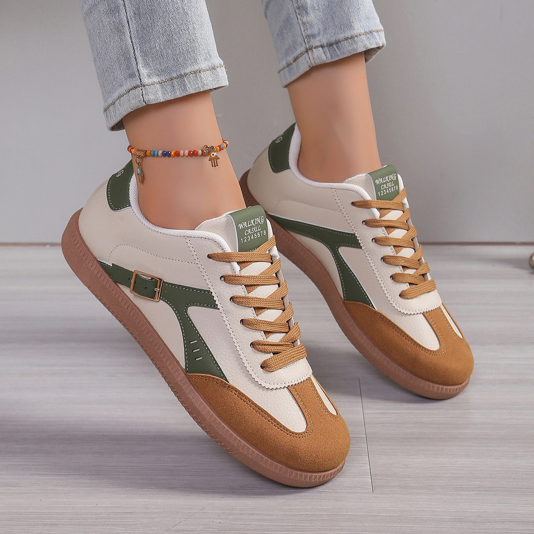 Damen Sportliche Sneakers im retro-inspirierten Design mit atmungsaktiver Mesh-Oberfläche EB