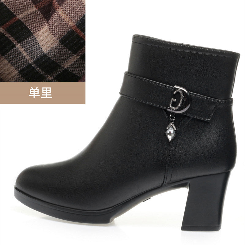 Damen Elegante Stiefeletten mit modischem Schnallen-Detail EB