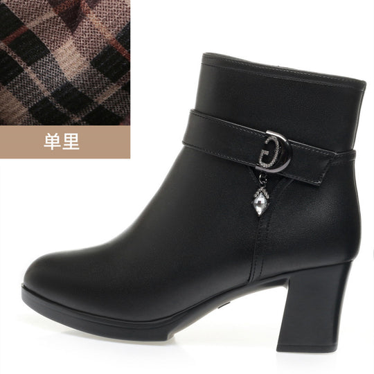 Damen Elegante Stiefeletten mit modischem Schnallen-Detail EB