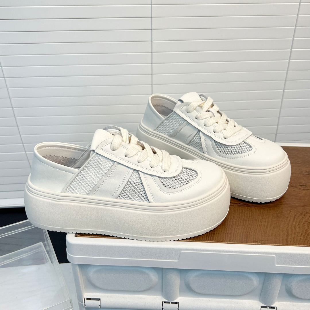 Damen Platform Sneakers mit atmungsaktiver Netzstruktur und komfortabler Sohle EB