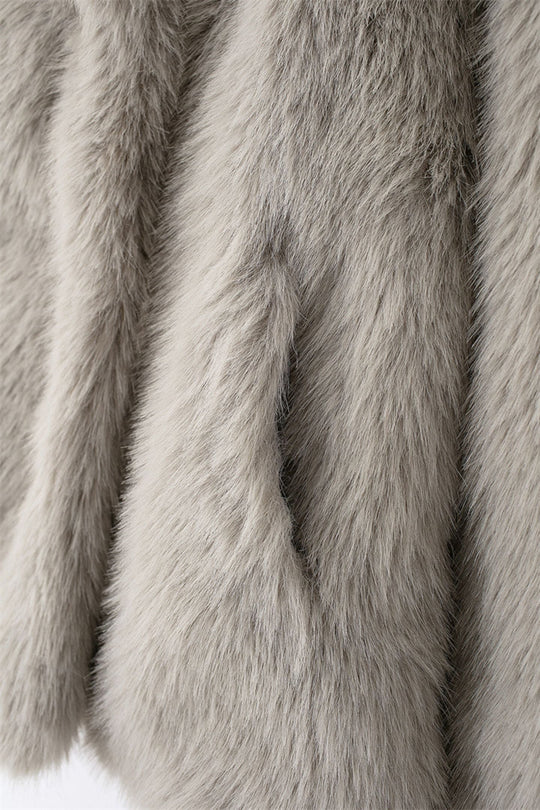 EB | Faux-Fur-Schalkragenjacke