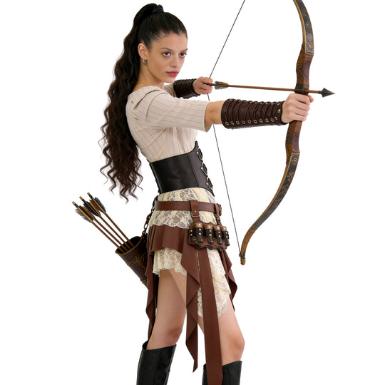 Damen Rock mit asymmetrischen fransigen Details und eleganter Spitzenborte EB