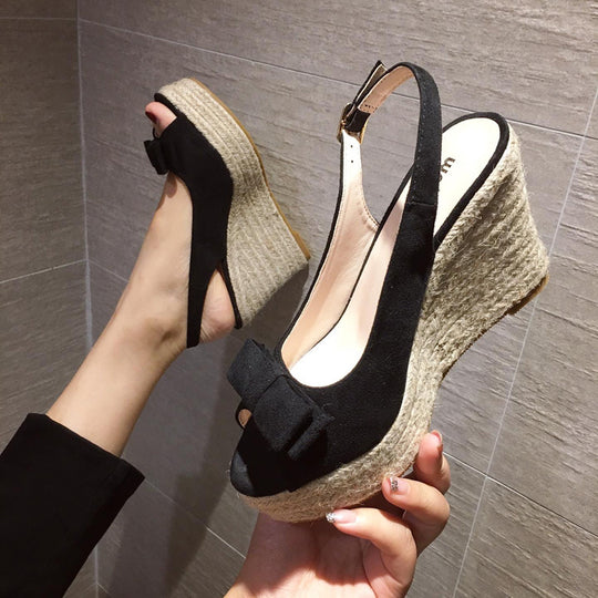 Wedgeschuhe | Rutschfest | Offene Zehen | Espadrilles | Sommerschuhe EB