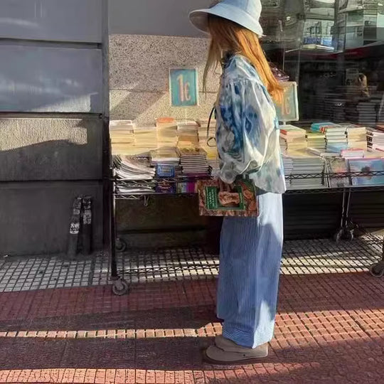 Damen Modische halbärmelige Bluse mit voluminösen Ärmeln EB