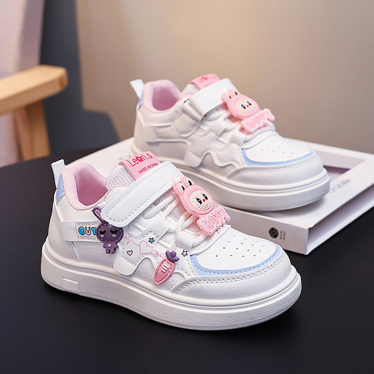 Damen Sneakers mit süßen Motiven und Klettverschluss EB