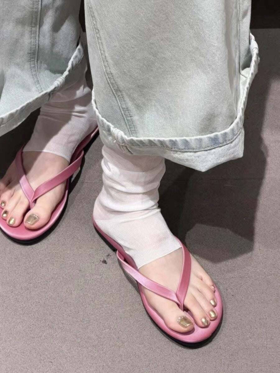 Damen Zehentrenner-Sandalen mit elegantem Riemendesign und rutschfester Sohle EB