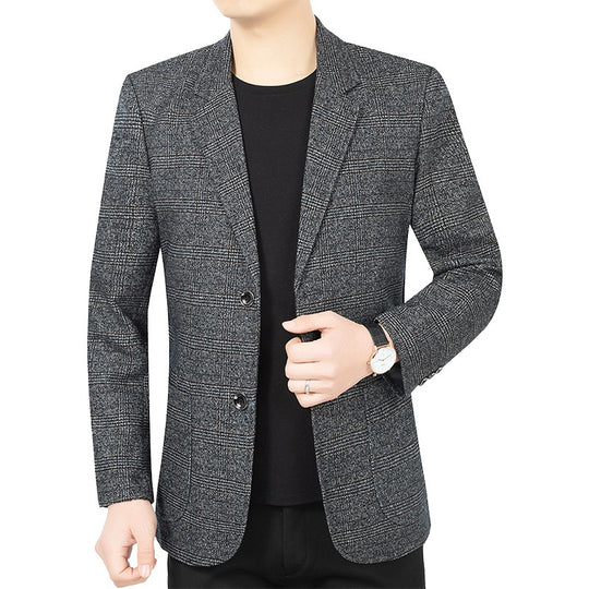 Herren Business-Casual Sakko mit Glencheck und leichtem Stretch EB