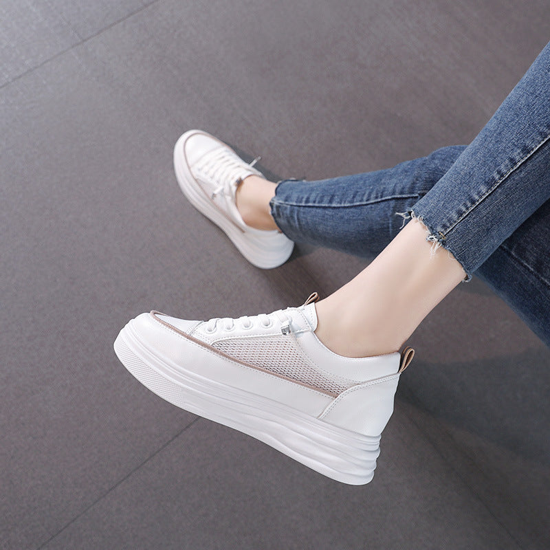 Damen modische Sneakers mit eleganter Plattform und atmungsaktiver Mesh-Oberfläche EB