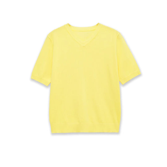 Damen Kurzarm-V-Ausschnitt Pullover EB