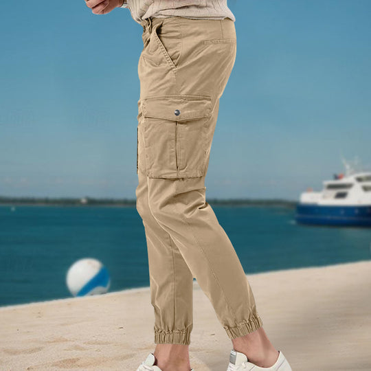 Herren Cargo-Hose mit elastischem Bund und praktischen Utility-Taschen EB