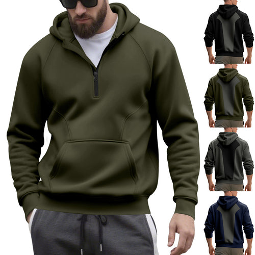 Herren Kapuzensweater mit Reißverschluss und praktischer Kängurutasche EB