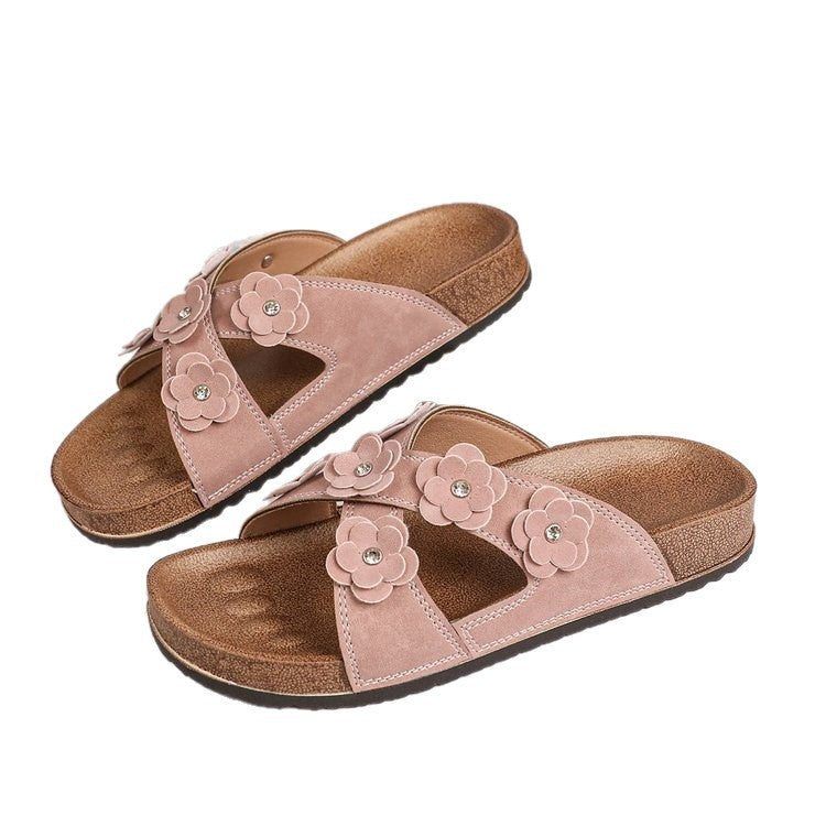 Damen Komfortable und stilvolle Blüten-Sandalen EB