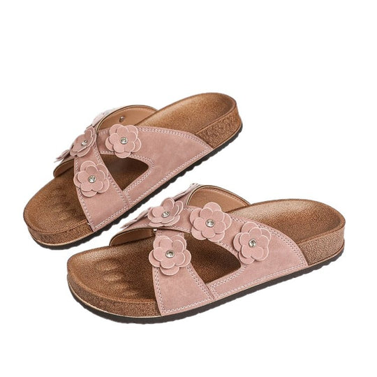 Damen Komfortable und stilvolle Blüten-Sandalen EB