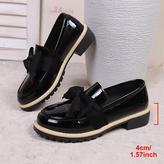Damen Ballerina-Schuhe mit dekorativen Schleifen und rutschfester Sohle EB