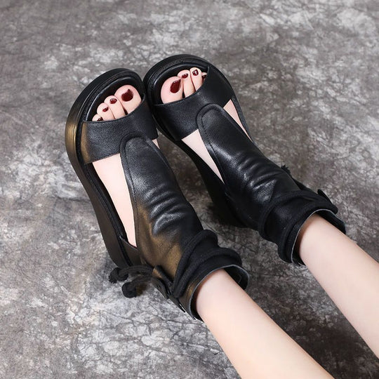 Damen Exklusive Boutique Sandalen mit modischem Design und innovativem Fersenverschluss EB